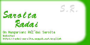 sarolta radai business card